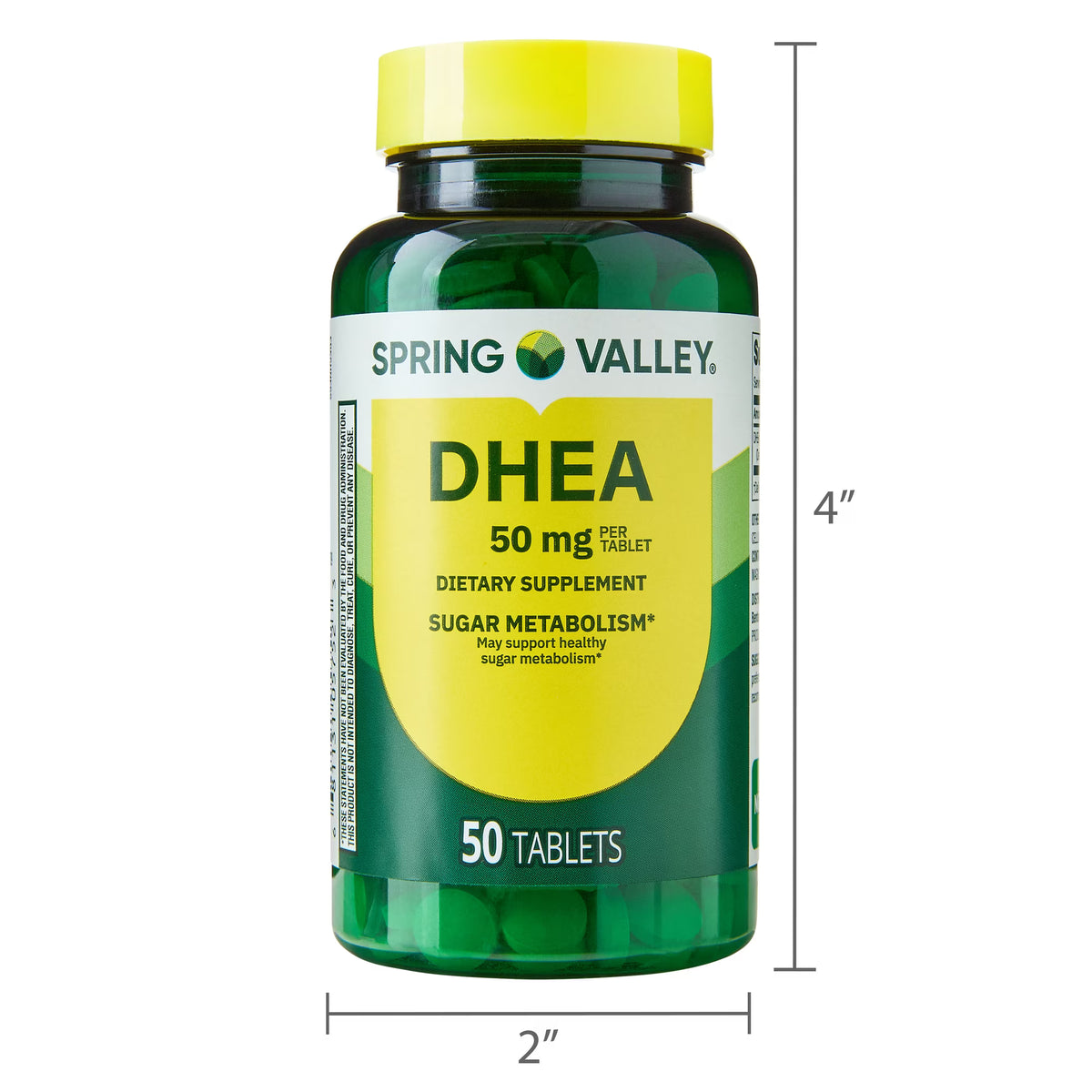 Spring Valley DHEA 50mg Tablets, Dietary Supplement, 50 Count