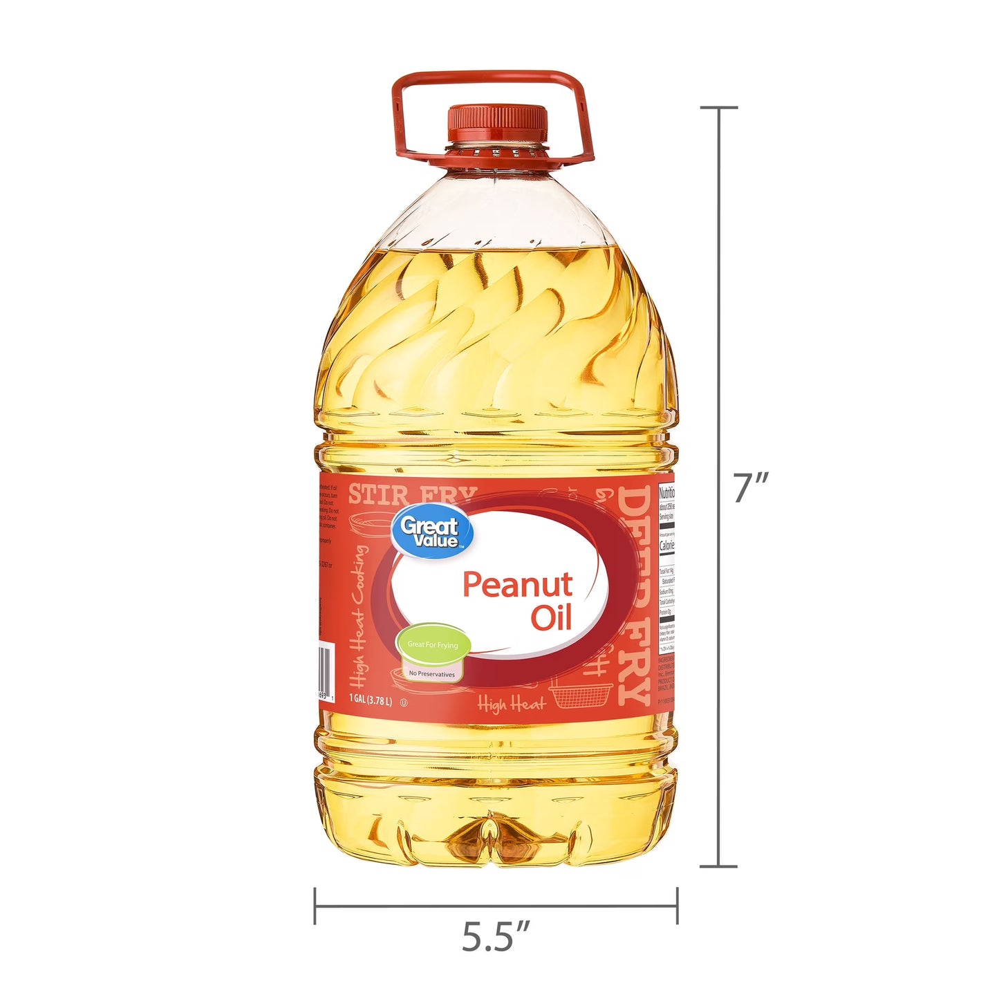 Great Value Peanut Oil, Heart Healthy and Versatile, 1 Gallon Bottle