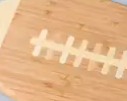 Wine Country Gift Baskets Dried Fruit & Nuts Football Bamboo Cutting Board
