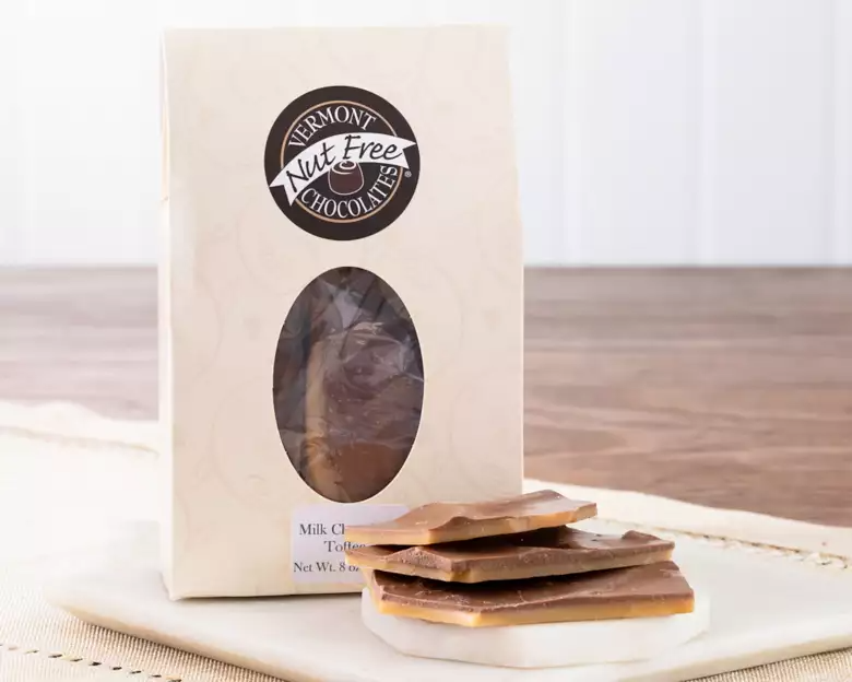 Milk Chocolate Toffee Crunch Bark - Nut Free