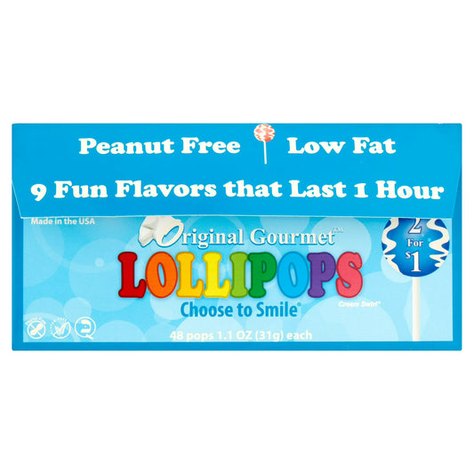 Original Gourmet Cream Swirl Lollipops, 1.1 oz, 48 count