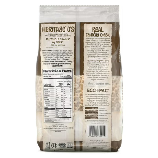 Nature's Path Organic Breakfast Cereal, Heritage O's, 32oz Bag