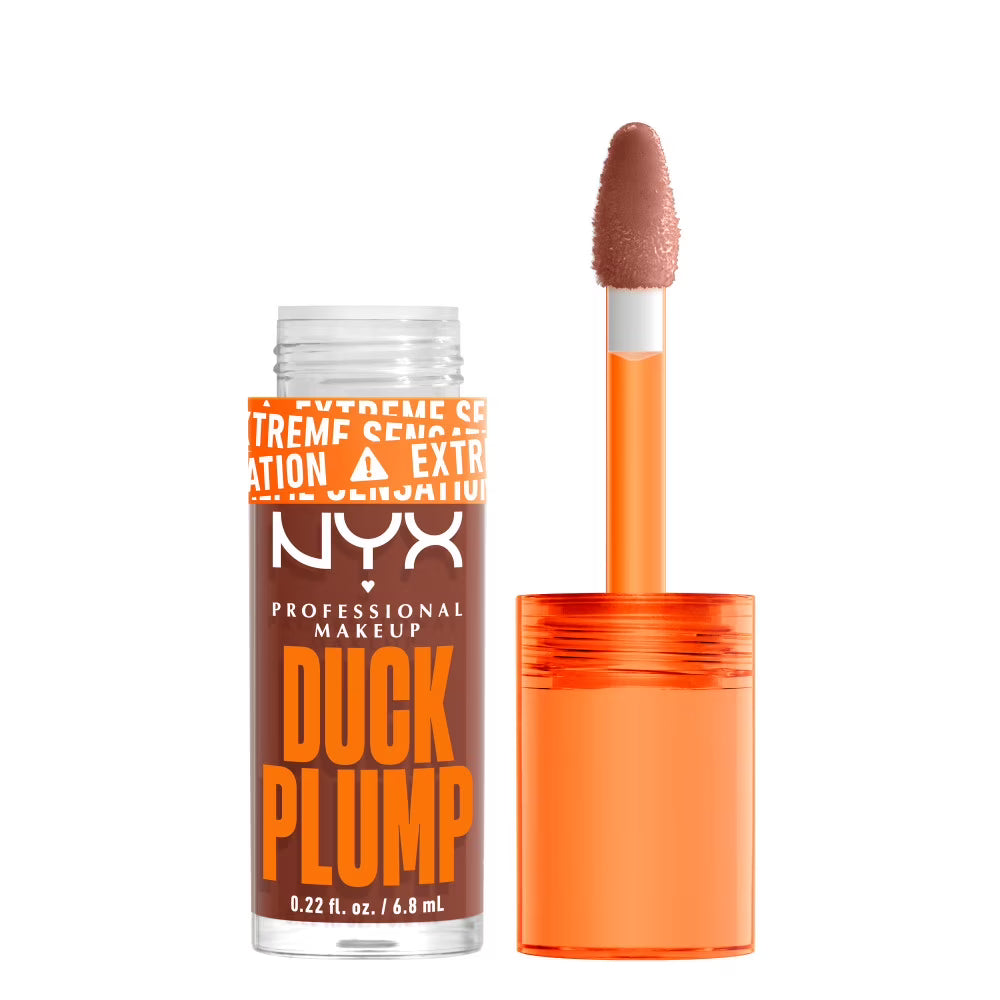 NYX Professional Makeup Gloss Collections Duck Plump Lip Gloss, Mocha Me Crazy, 0.23 fl oz