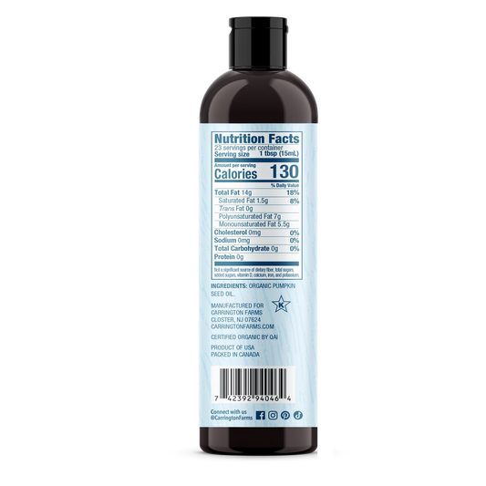 (3 pack) Carrington Farms Organic Pumpkin Seed Oil,12 fl oz