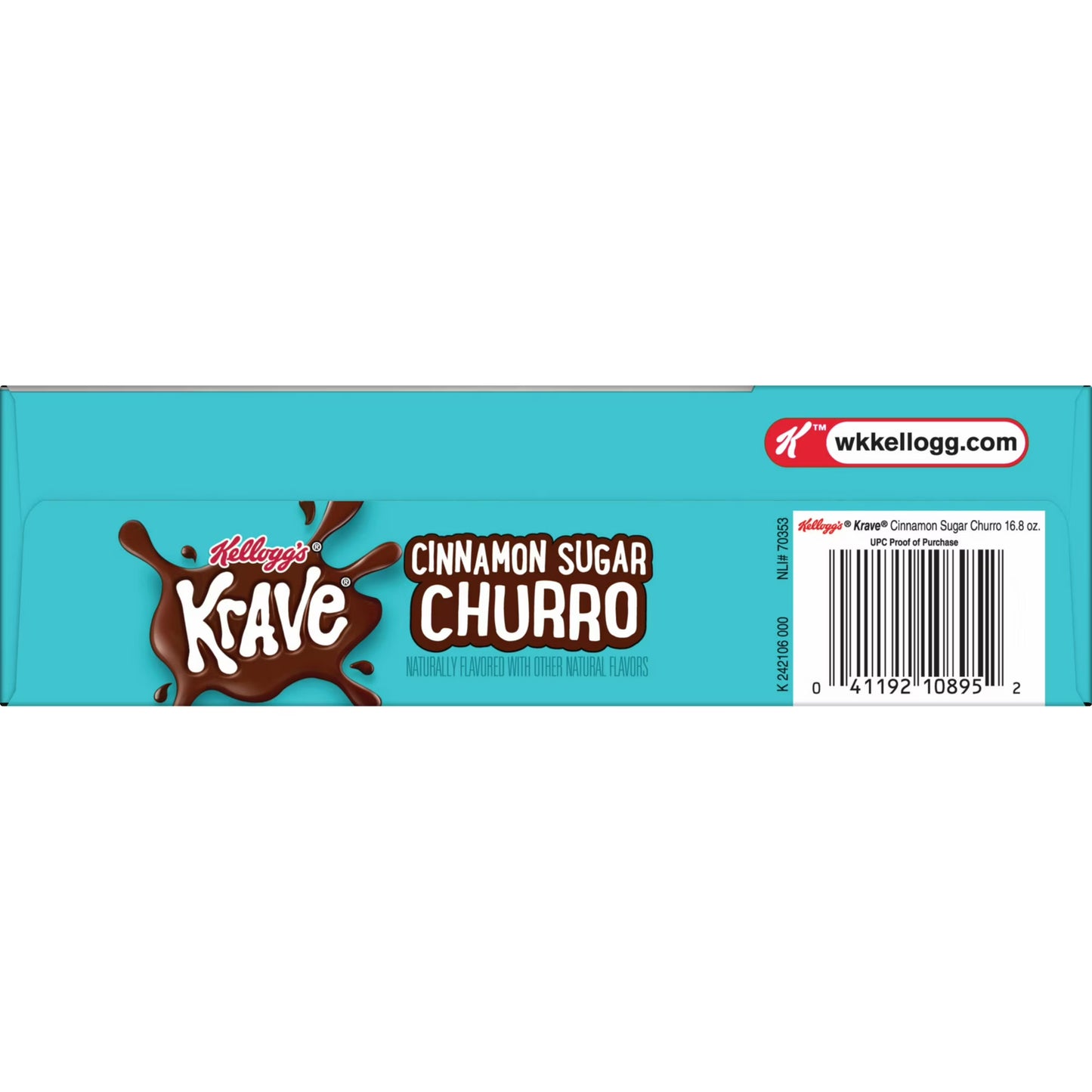 Kellogg's Krave Cinnamon Sugar Churro Breakfast Cereal Family Size Box, 16.8 oz