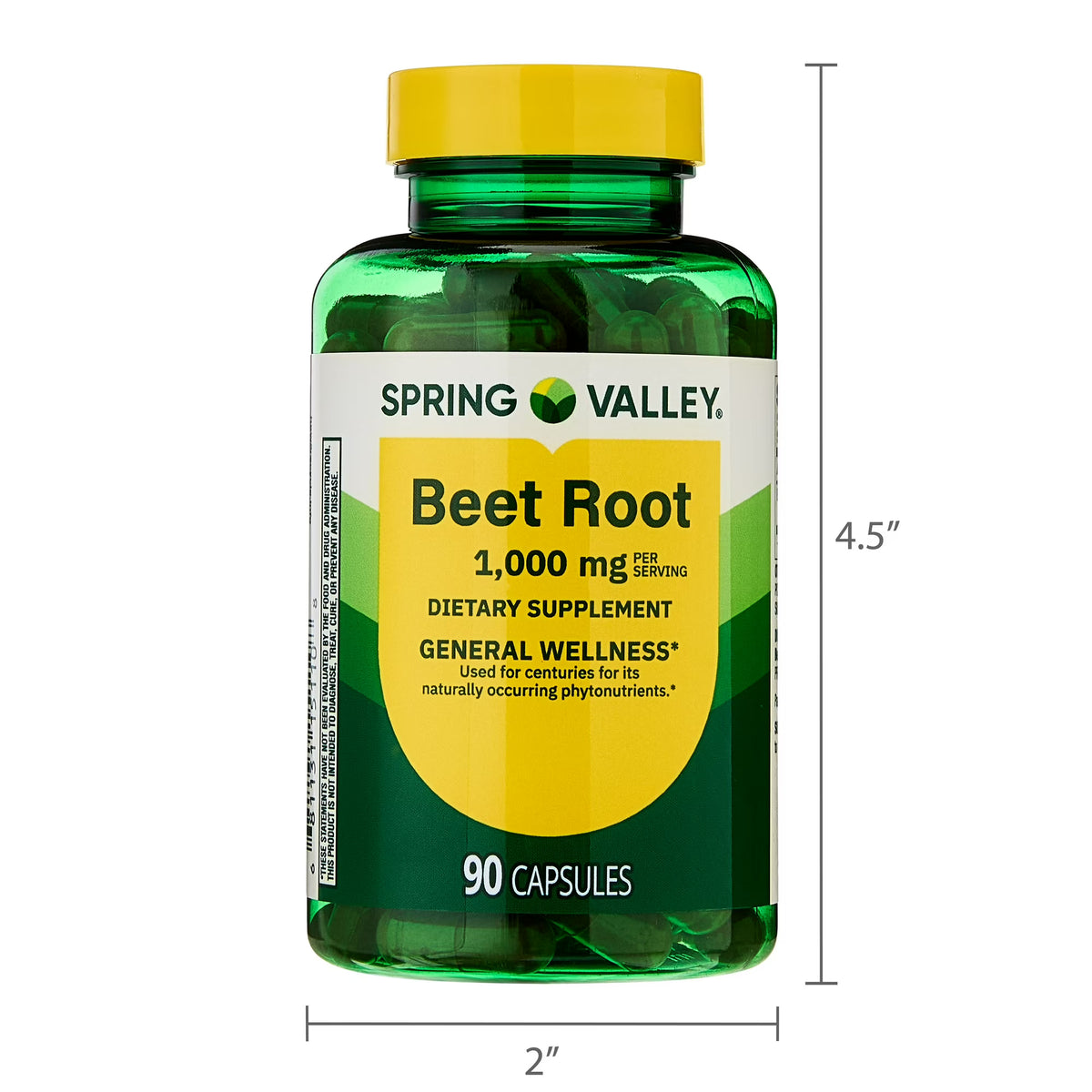 Spring Valley Beet Root Dietary Supplement, 1000 mg, 90 Count