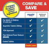 Equate Ibuprofen Pain Reliever and Fever Reducer Tablets, 200 mg, 40 Count, Compare to Advil Tablets Active Ingredient