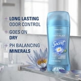 Secret Antiperspirant & Deodorant for Women, Invisible Solid, 72HR Breathable Sweat & Odor Protection, Cool Waterlily Scent, 2.6 oz