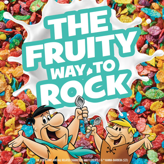 Post Fruity PEBBLES Breakfast Cereal, Gluten Free, Sweetened Puffed Rice, 32 oz Bag