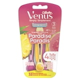 Gillette Female Venus Simply3 Dragonfruit Women's Disposable Razors, 4 Count, Multi-color