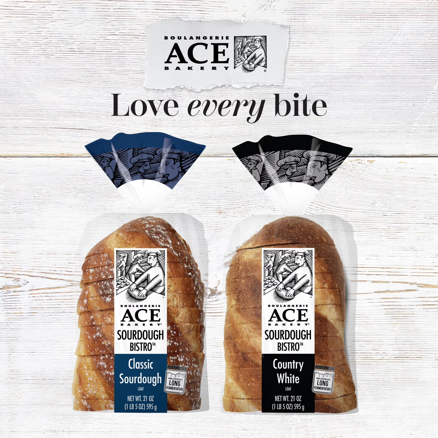 ACE Bakery Country White Bistro Loaf Bread, 1 Count, 21 oz