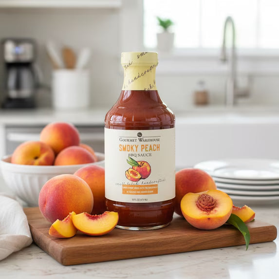 Gourmet Warehouse Smoky Peach Barbecue Sauce, 16 Fl Ozs, 2 Pack