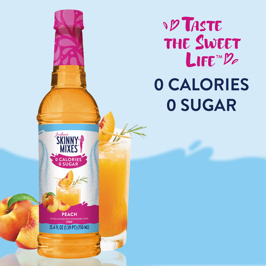 Jordan's Skinny Mixes Sugar Free Peach Syrup, 25.4 Fl Oz