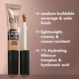e.l.f. Soft Glam Satin Concealer, 30 Medium Warm, 0.21 fl oz