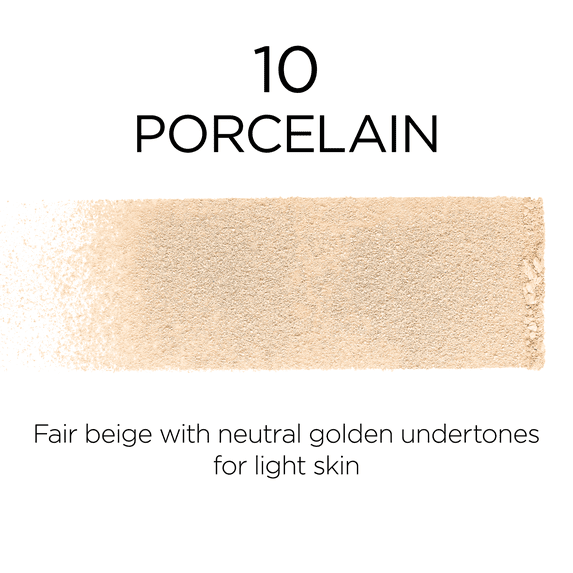 L'Oreal Paris Infallible Fresh Wear 24 Hr Powder Foundation Makeup, 010 Porcelain, 1 fl oz