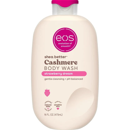 (4 pack) eos Shea Better Cashmere Body Wash - Strawberry Dream - 16 fl oz