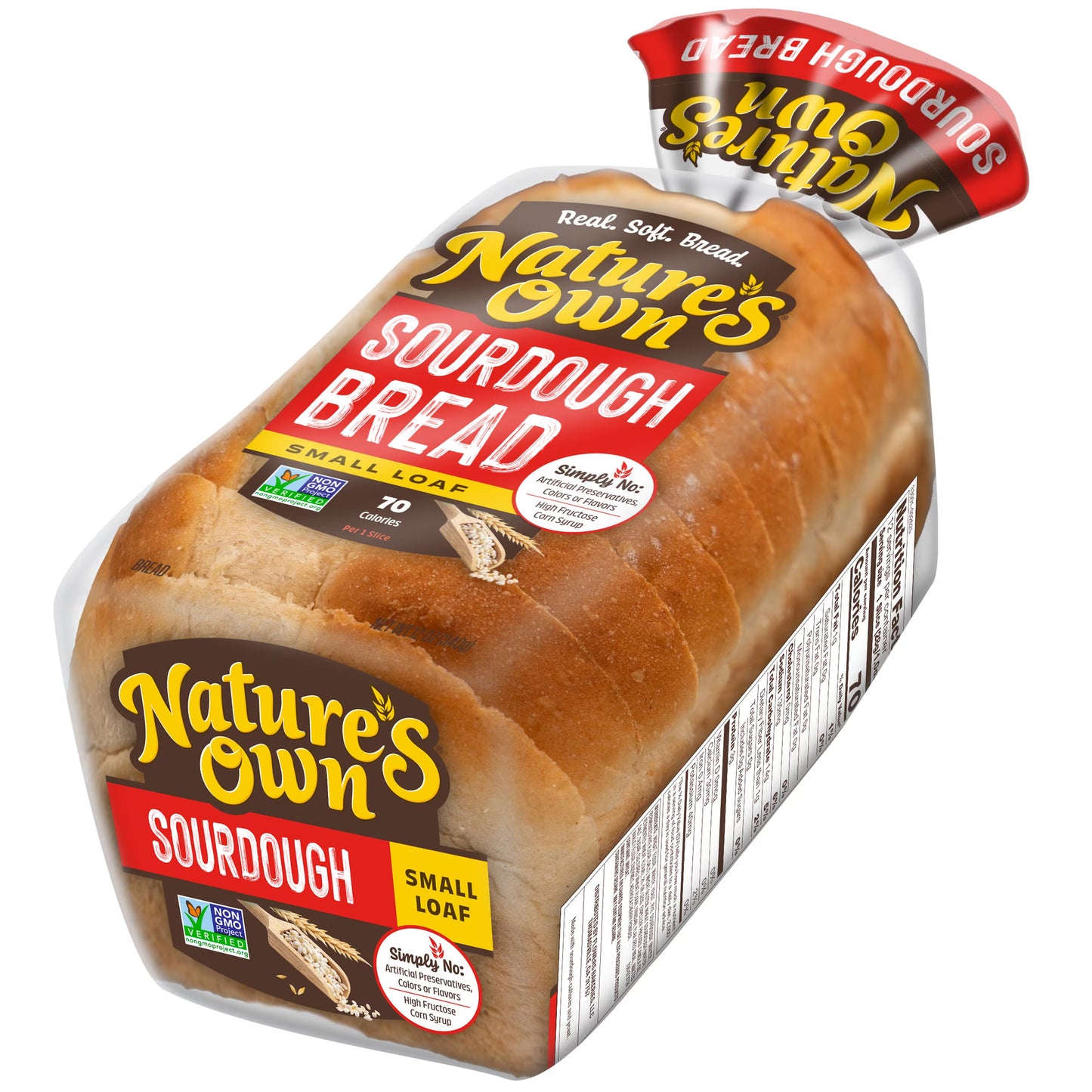 Nature's Own Sourdough, Small Loaf Size, Non-GMO Sliced Sourdough Sandwich Bread, 12 oz Loaf