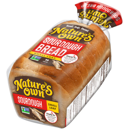 Nature's Own Sourdough, Small Loaf Size, Non-GMO Sliced Sourdough Sandwich Bread, 12 oz Loaf