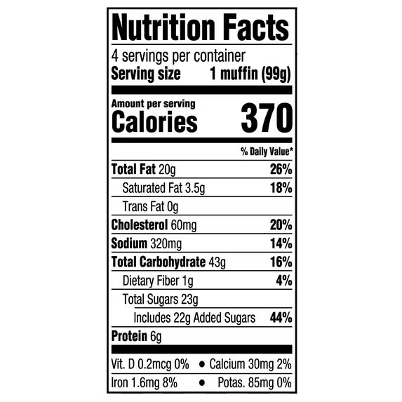 Marketside Walnut & Pistachio Baked Muffins, 14 oz, 4 Count