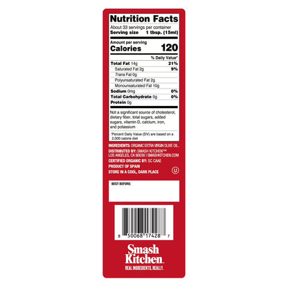 Smash Kitchen Organic Robust Extra Virgin Olive Oil, 16.9 fl oz