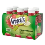 (4 pack) Welch's Strawberry Kiwi Juice Drink, 10 fl oz On-the-Go Bottle (Pack of 6)