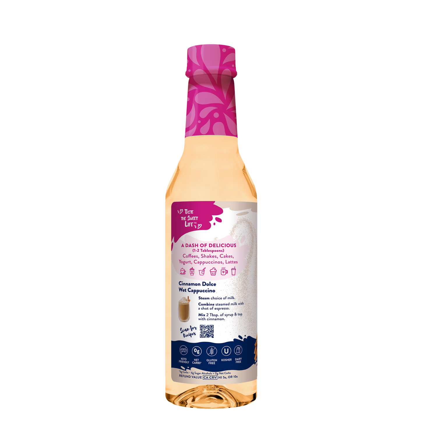 Jordan's Skinny Mixes Naturally Sweetened Cinnamon Dolce Syrup, 375 mL