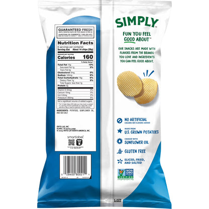 Simply Ruffles Sea Salt Potato Chips , 6 oz