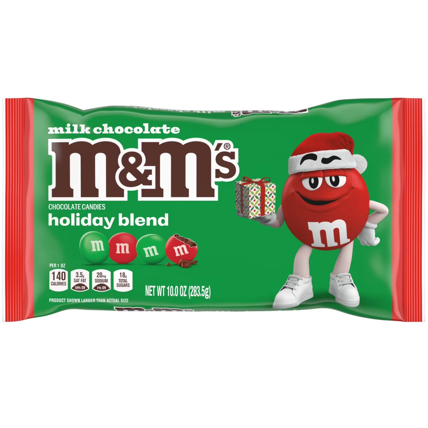 M&M's Milk Chocolate Christmas Candy - 10 oz Bag