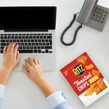 (3 pack) RITZ Toasted Chips Cheddar Crackers, Party Snacks, 8.1 oz