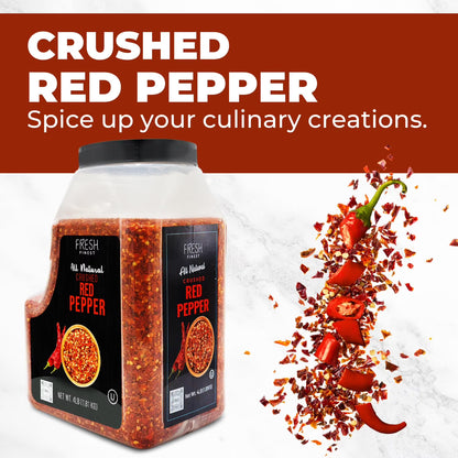 Bulk Spices Commercial and Home Cooking 4LB Crushed Red Pepper - Chili Pepper Flakes, Red Peppers Spice Best for Pizza, Flatbreads, Beef, and More - 4 LB