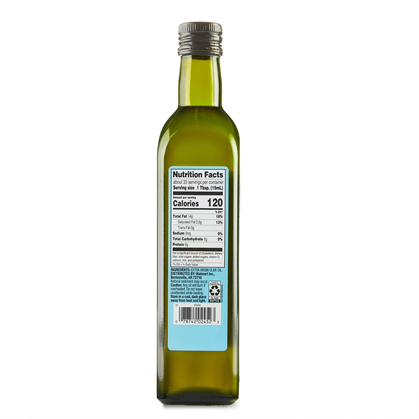 (6 pack) Great Value California Extra Virgin Olive Oil, 16.9 fl oz