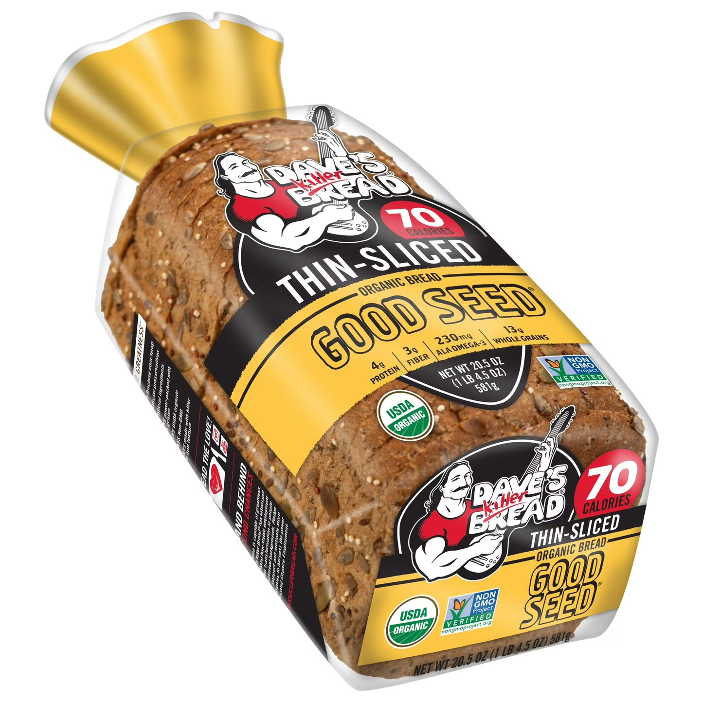 Dave's Killer Bread Thin-Sliced Good Seed Organic Bread 20.5 oz, Shelf-Stable