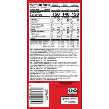 Cheez-It Variety Pack Baked Snack Crackers, Lunch Snacks, 10 Count