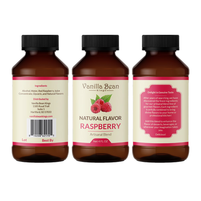 Raspberry Extract for Baking and Flavoring - 4 OZ - Natural Flavors for Baked Goods, Desserts, & Cooking
