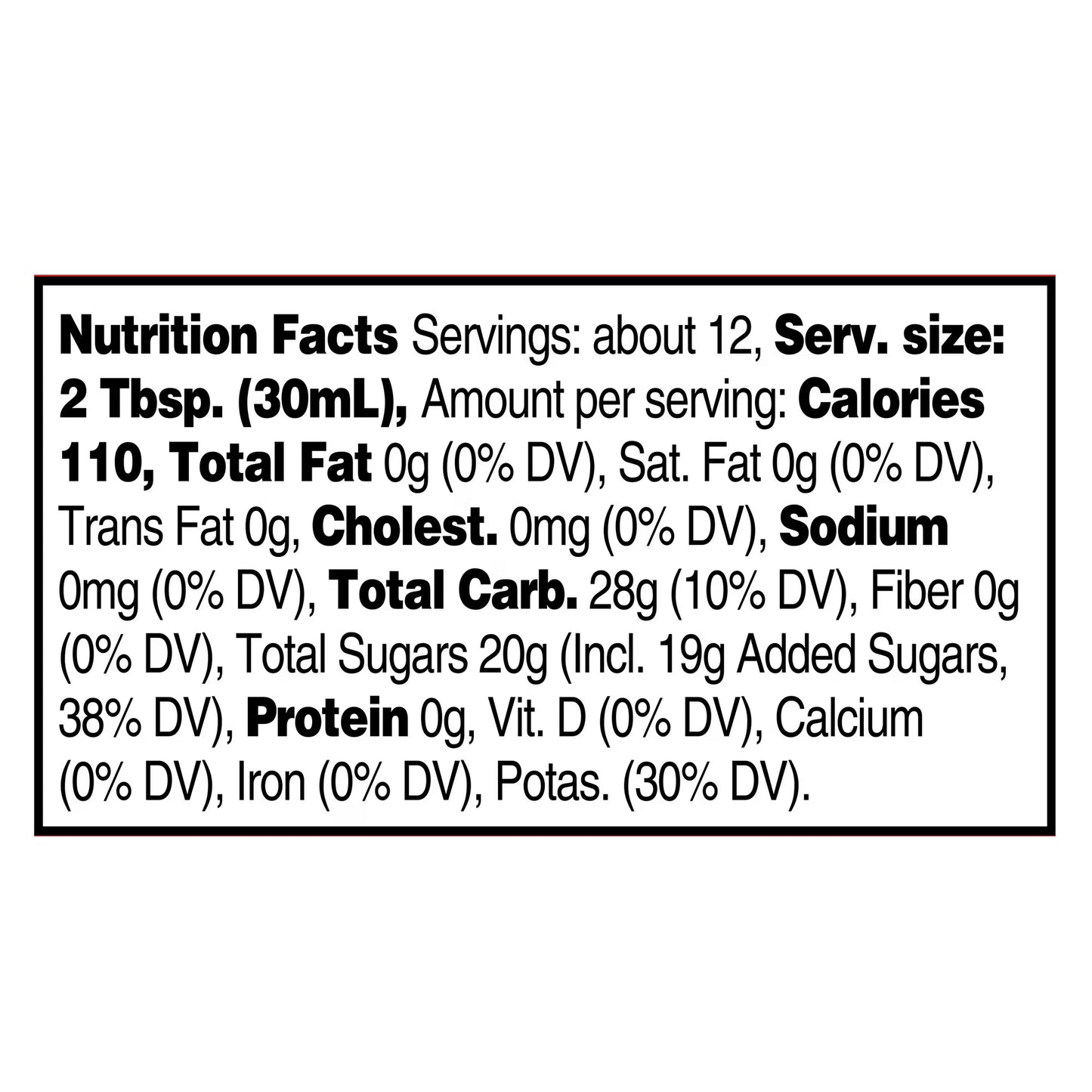 (2 pack) Great Value Strawberry Fruit Syrup, 12 fl oz