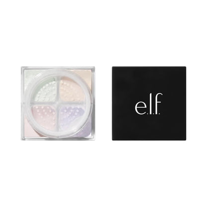 e.l.f. Set It Bright Correcting & Brightening Setting Powder Quad, Fair, 0.37 oz
