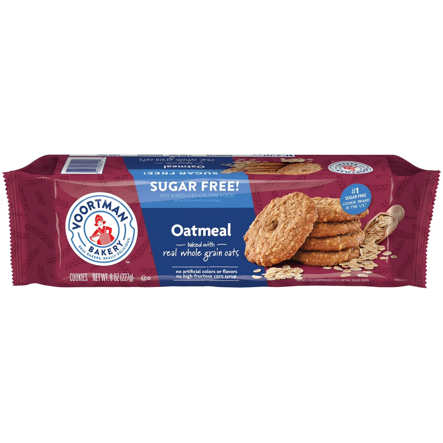 VOORTMAN Baked Zero Sugar Oatmeal Cookies 8 oz