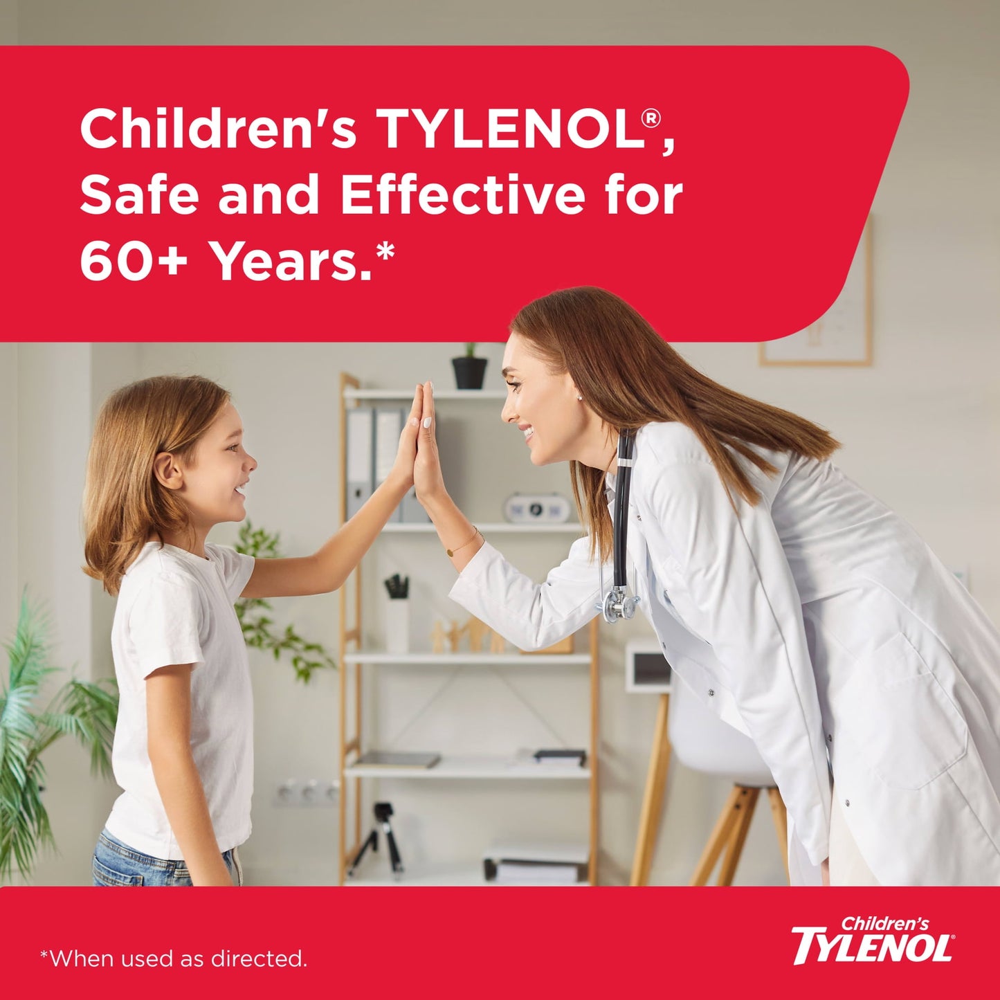 (2 pack) Children’s Tylenol Dye-Free, Oral Suspension, Pain Relief and Fever Reducer, Cherry Flavor 8 Fl oz