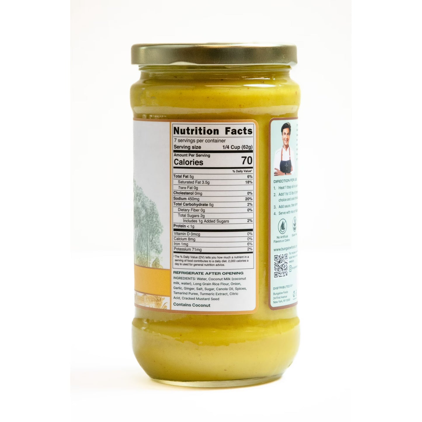 Bungalow Foods Coconut Tamarind Indian Simmering Sauce, 16 oz