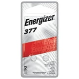 Energizer 377 Coin Batteries (2 Pack), Silver Oxide Button Cell Batteries for Watches, Calculators, Key Fobs, Medical Devices and more