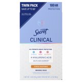 Secret Clinical 100HR Antiperspirant Deodorant, Invisible Solid, Stress Response, 1.6 oz, 2 Pack