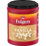 Folgers French Vanilla Artificially Flavored Ground Coffee, Medium Roast, 9.6 oz Canister