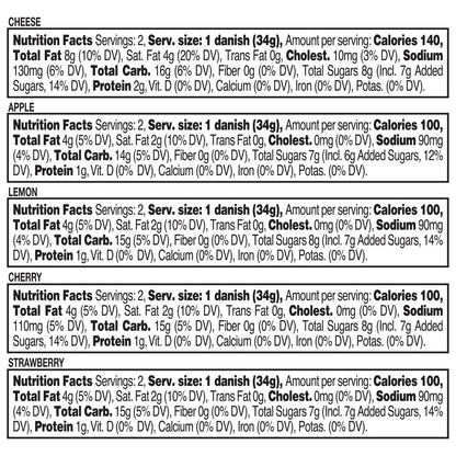 Freshness Guaranteed Assorted Mini Danish Baked Pastries with Light Glaze, 12 oz, 10 Count