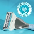 Venus for Pubic Hair and Skin Razor for Women, Manual Razor, Handle + 2 Razor Blade Refills, White