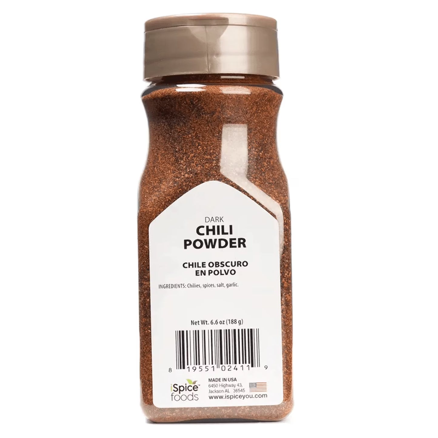 iSpice | Dark Chili Powder | 6.6 oz | Gourmet Spice | Kosher | Pure Ground