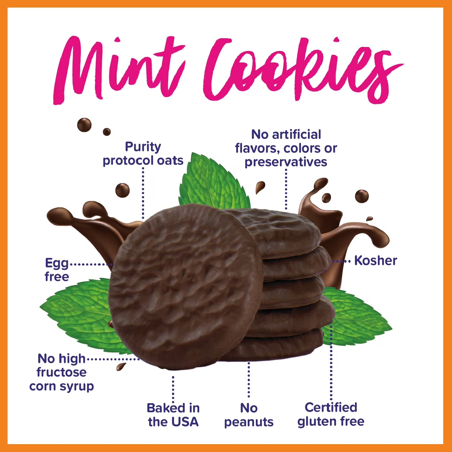 Goodie Girl Mint Cookies - Gluten-Free, Peanut-Free, No High Fructose Corn Syrup, 7 oz