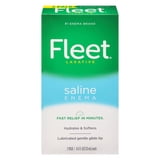 Fleet Laxatives, Saline Enema for Adult Constipation Relief, Prefilled Enemas, 4.5 fl oz, 2 Bottles