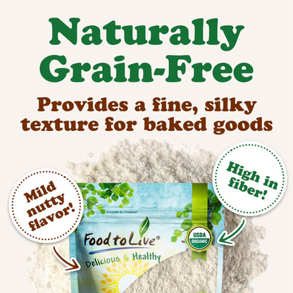 Organic Cassava Flour, 8 Pounds — Non-GMO, Vegan, Kosher — by Food to Live