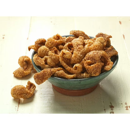 Mac's Chicharrones Golden Cracklin Curls, Fried Pork Fat with Skin, 12 oz Bag