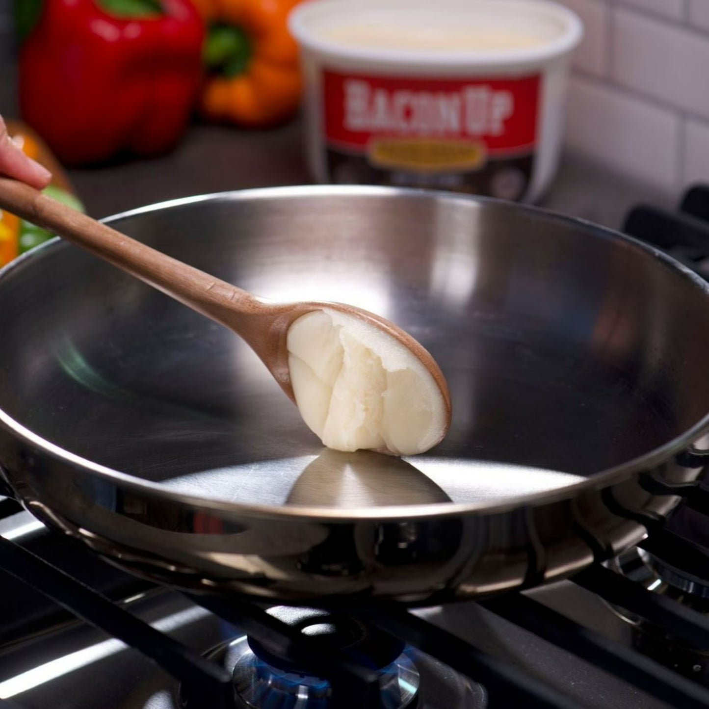 Bacon Up Bacon Grease 14 oz Tub, Fry, Cook, Bake, Griddle & Cast Iron Seasoning, Rendered Animal Fat